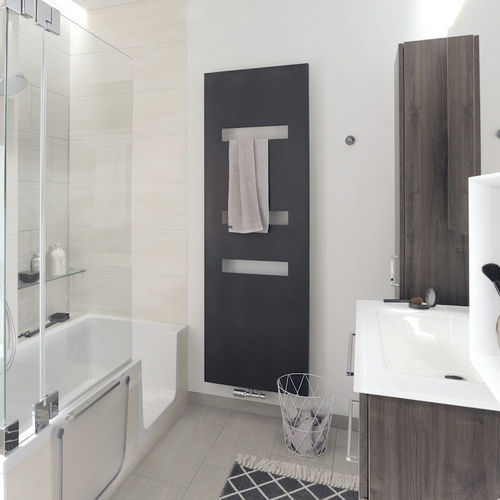 Radiatore scaldasalviette elettrico - ATELIER HIGHLINE - HSK - contemporaneo / in vetro / bianco