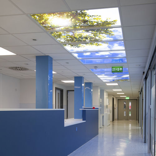 Pannello led soffitto cielo - LC60120 - Aspire - con animazioni grafiche / per ospedale