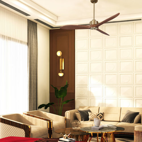Ventilatore da soffitto residenziale - DC5_P8DW132_RINGAB - KLASSFAN - da interno / in ABS / marrone