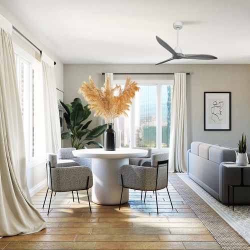 Ventilatore da soffitto residenziale - TE4_P8GR132 - KLASSFAN - da interno / in ABS / grigio