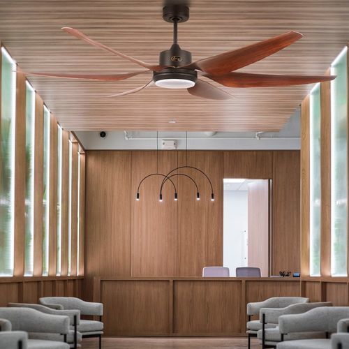 Ventilatore da soffitto residenziale - DC 167 - KLASSFAN - da interno / in ABS / marrone