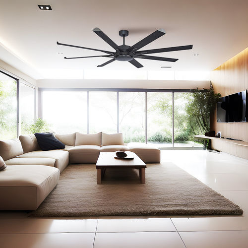 Ventilatore da soffitto residenziale - BIG TORNADO 275 BASALTE - KLASSFAN - da interno / in alluminio / con LED integrati