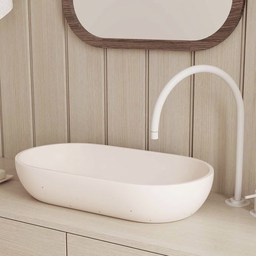 Lavabo da appoggio - NOAH - Maark Bathware - in calcestruzzo / finitura opaca / ovale