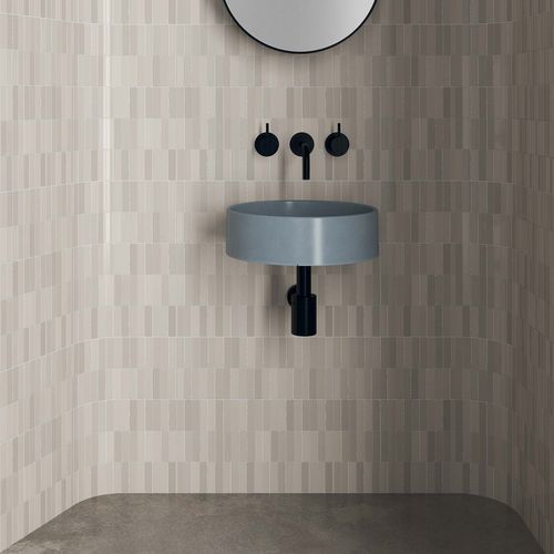 Lavabo sospeso - MK101 - Maark Bathware - in calcestruzzo / finitura opaca / rotondo