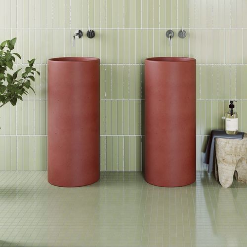 Lavabo autoportante - TONDO - Maark Bathware - in calcestruzzo / finitura opaca / rotondo