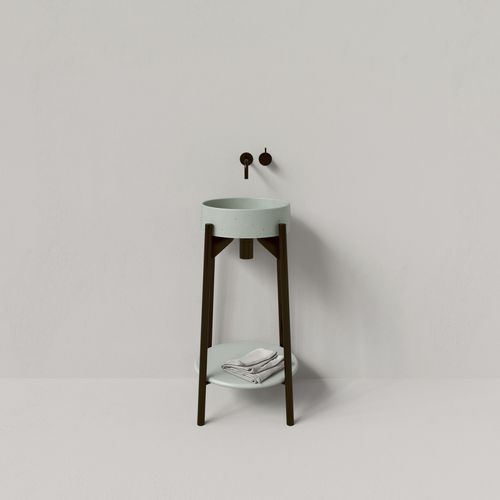 Lavabo consolle - FUSE - Maark Bathware - in calcestruzzo / rotondo / senza foro