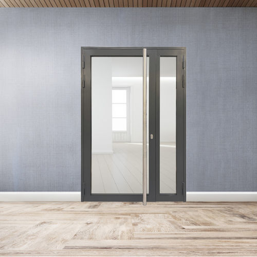 Porta da interno - SteelTeq - ERIBEL FRANCE - in acciaio / battente / contemporanea