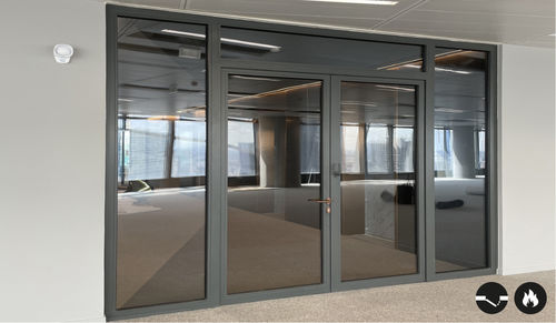 Porta da interno - SteelTeq E30 - ERIBEL FRANCE - in acciaio / battente / contemporanea