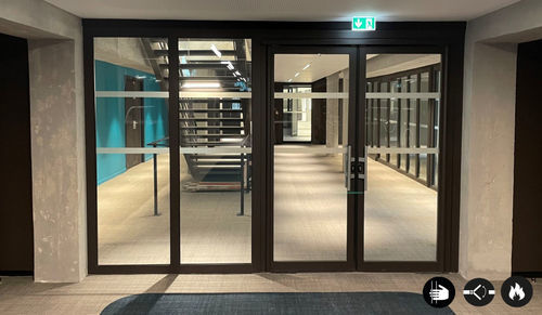 Porta da interno - SteelTeq E30 - ERIBEL FRANCE - in acciaio / a ventola / contemporanea