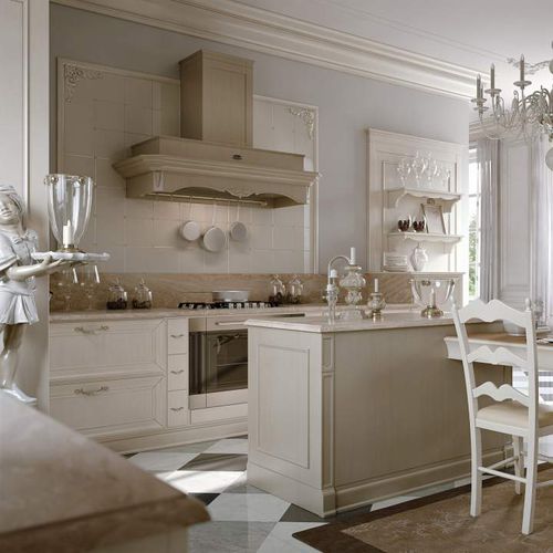 Cucina classica - Venezia Provençal - ARCARI ARREDAMENTI - in legno / con isola / con impugnature
