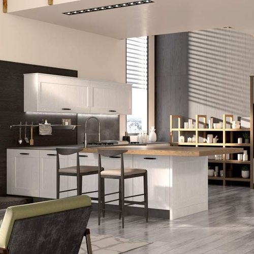 Cucina contemporanea - Positano Modern - ARCARI ARREDAMENTI - in legno / a L / con impugnature