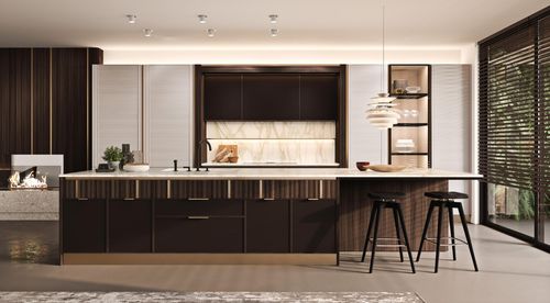 Cucina contemporanea - Solferino Italian Chic - ARCARI ARREDAMENTI - in noce / in marmo / in ottone