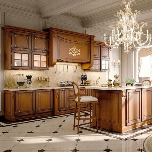 Cucina classica - Capri Luxury - ARCARI ARREDAMENTI - in noce / con isola / con impugnature