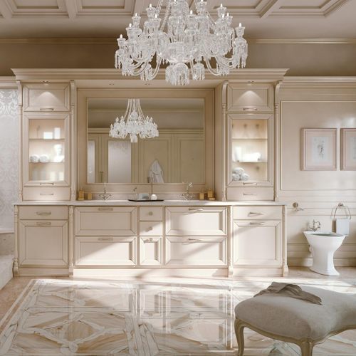 Mobile lavabo doppio - Taormina Classic - ARCARI ARREDAMENTI - da appoggio / in noce / contemporaneo
