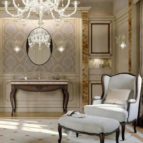 Supporto per lavabo in noce - Capri Classic - ARCARI ARREDAMENTI - in ciliegio