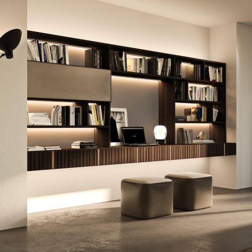 Sistema di scrivanie per open space - Solferino Italian Chic - ARCARI ARREDAMENTI - da parete / contemporaneo / in legno