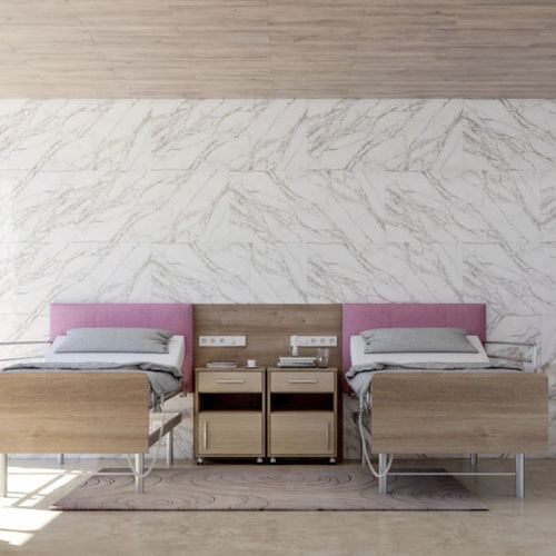 Comodino contemporaneo - NOOR - Seniorcare - in melaminico / con base in melamina / rettangolare