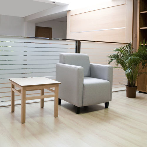 Poltrona contemporanea - LIP - Seniorcare - in tessuto / grigia / gialla