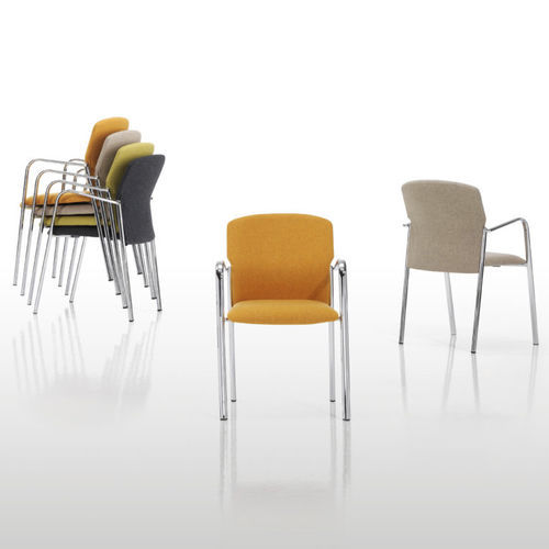 Sedia da pranzo contemporanea - SAND - Seniorcare - da interno / in tessuto / con supporto in acciaio cromato