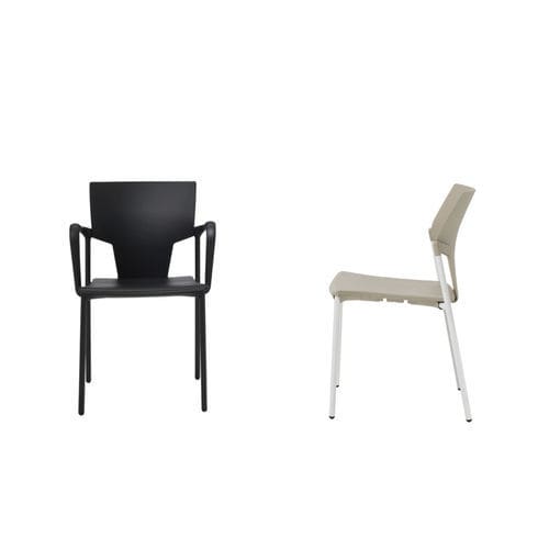Sedia contemporanea - MINT - Seniorcare - da interno / in polipropilene / con supporto in metallo