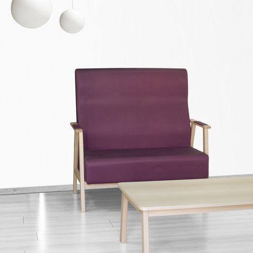 Divano contemporaneo - UNNA - Seniorcare - in tessuto / con braccioli / a schienale alto