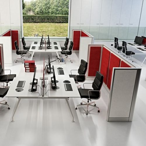 Divisorio per ufficio autoportante - Arcarossa - in alluminio / acustico / grigio