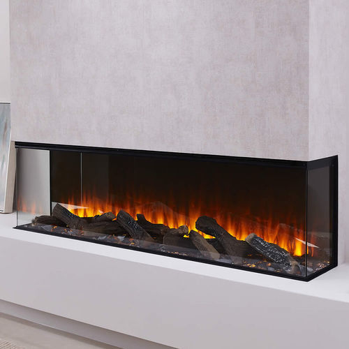 Inserto per camino trifacciale - Forest 1600 - British Fires Ltd - elettrico / contemporaneo / telecomandato