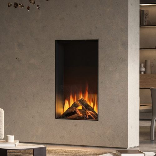Inserto per camini elettrico - Knightwood  - British Fires Ltd - contemporaneo / telecomandato / con effetto fiamma