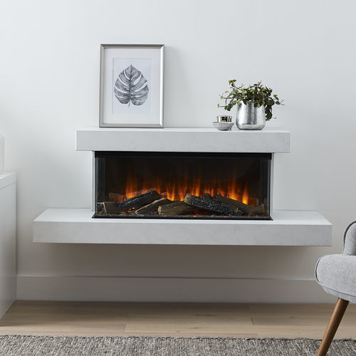 Camino elettrico - Brockenhurst  - British Fires Ltd - da parete / a parete / senza canna fumaria