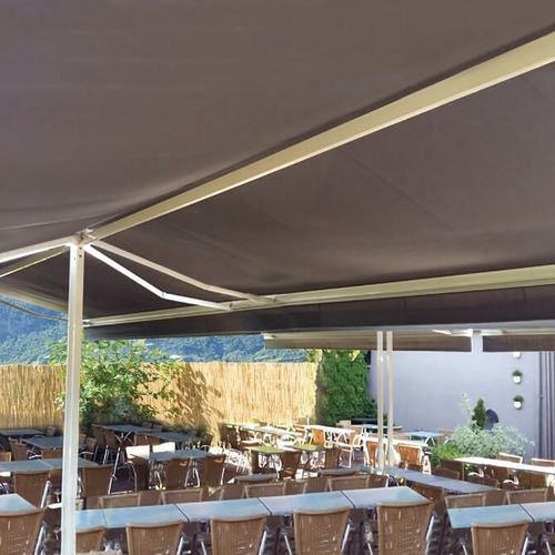Tenda da sole a doppia pendenza - 240 - USINE-ONLINE - a cassonetto / retrattile / autoportante