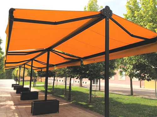 Tenda da sole a doppia pendenza - 325 - USINE-ONLINE - a cassonetto / autoportante / a motore