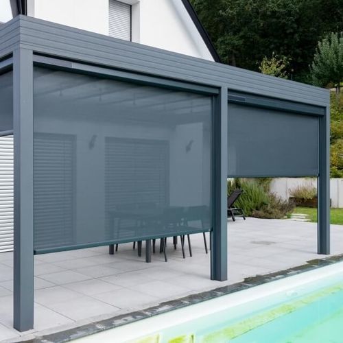 Tenda avvolgibile verticale a rullo - 85 - USINE-ONLINE - per veranda / per pergola / in tela