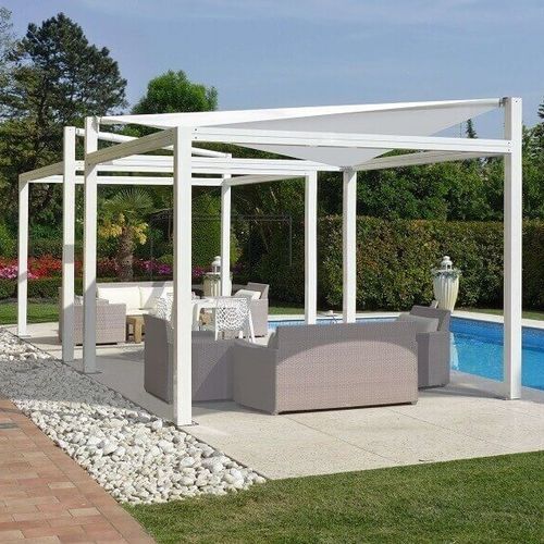 Pergola autoportante - VL 120 SOLTIS 96 PVC FERRARI - USINE-ONLINE - in alluminio / in alluminio estruso / in alluminio termolaccato