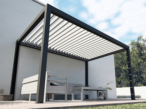 Pergola autoportante - S3 - USINE-ONLINE - in alluminio estruso / a lamelle orientabili / su misura