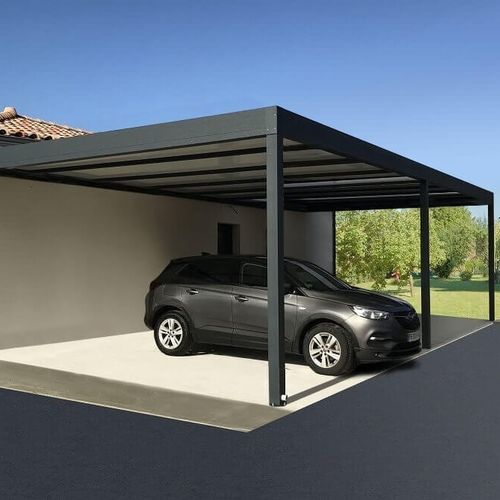 Tettoia per posto-auto contract - H3 - USINE-ONLINE - con tetto in pannelli sandwich / in alluminio estruso / 1 posto