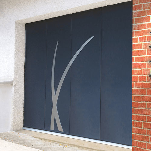 Porta scorrevole per garage - USINE-ONLINE - in acciaio / manuale / a motivi