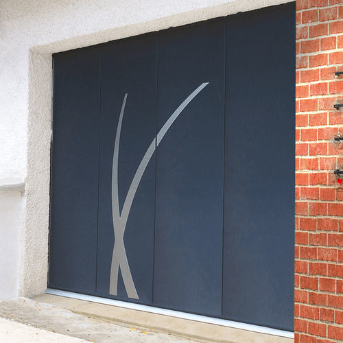 Porta da garage in acciaio termolaccato - USINE-ONLINE - sezionale laterale / in alluminio / in acciaio inossidabile