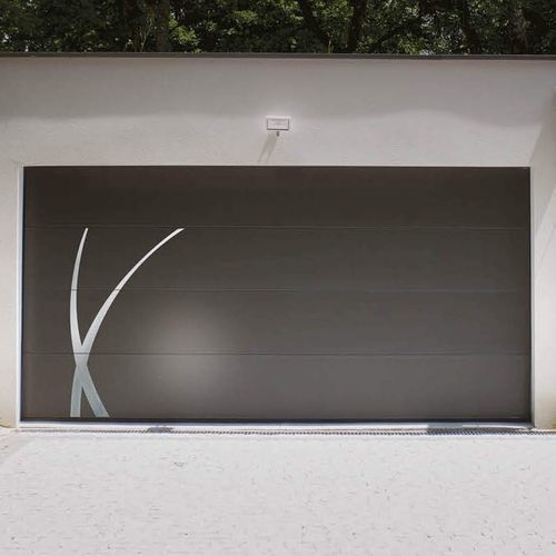Porta sezionale per garage - VILLA - USINE-ONLINE - in acciaio / in schiuma di poliuretano / automatica