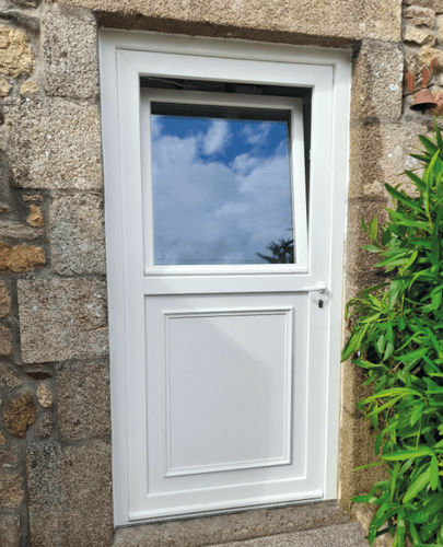 Porta d'ingresso - Hirondelle Ob1 - USINE-ONLINE - in PVC / battente / contemporanea