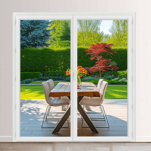 Porta finestra battente - VEKA  - USINE-ONLINE - in PVC / a doppi vetri / a tripli vetri