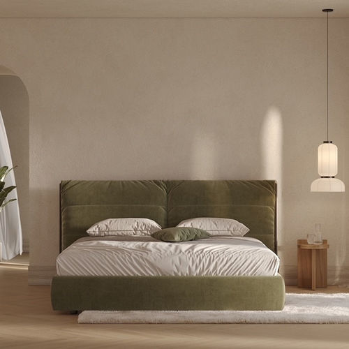 Letto matrimoniale - SOFT - Fine Furniture - contemporaneo / imbottito / con testiera