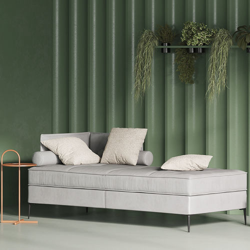 Dormeuse contemporanea - Fine Furniture - in tessuto / in metallo / con supporto in metallo