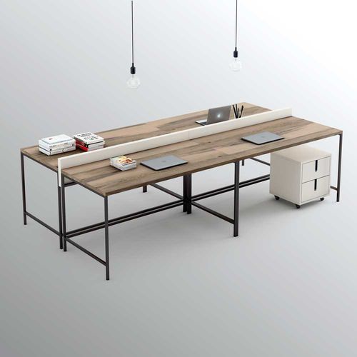 Scrivania per open space - THREE - OLUT - da terra / multiposto / contemporanea