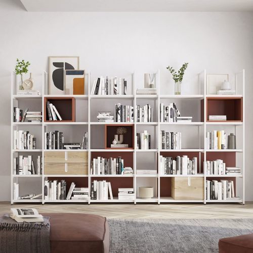 Libreria modulare - SIX  - OLUT - contemporanea / contract / in rovere