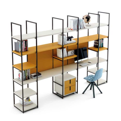 Scaffale modulare - SIX - OLUT - a paravento / contemporaneo / in rovere