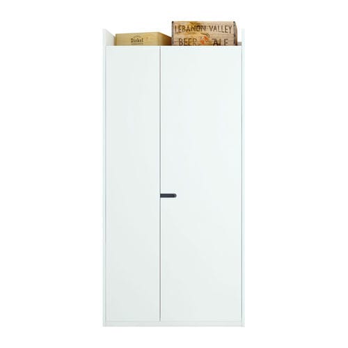 Armadio contemporaneo - OLUT - in legno / con ante battenti / bianco
