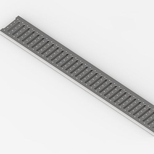Griglia per canaletta in acciaio inossidabile - Stamped grille - IFEC - Industria de Ferragens do Centro - per spazio pubblico / per piscina / per terrazza