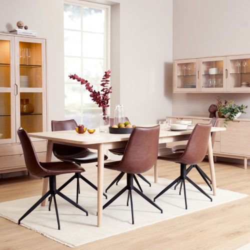 Tavolo da pranzo contemporaneo - NYBORG - Furnhouse Aps - in rovere / in MDF / con supporto in legno massiccio