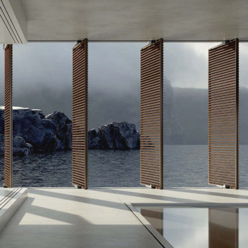 Frangisole a perno - Motion 10200 - MOTION FACADES - in alluminio / per facciata / cinetico