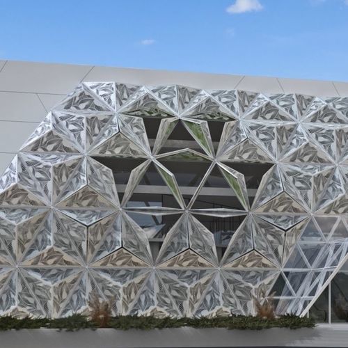 Frangisole con cerniera - Motion 10100 - MOTION FACADES - GRP / in alluminio / in lamiera forata
